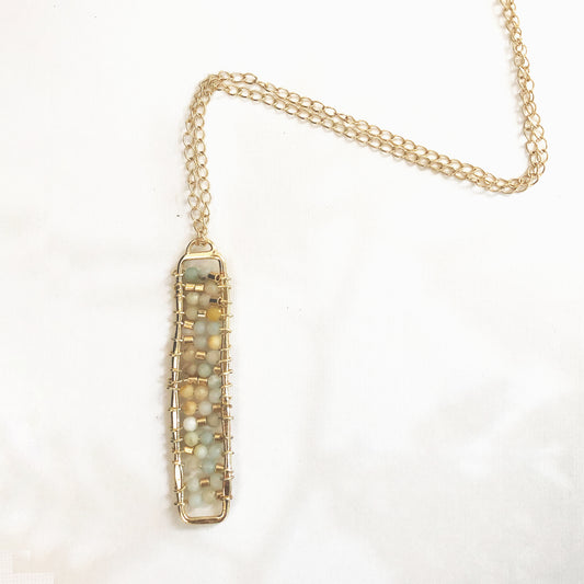 Layered Pendant Necklace - Long