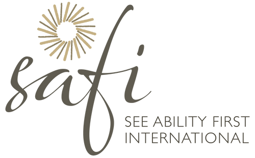 Logo of Safi See Ability First International on a white background